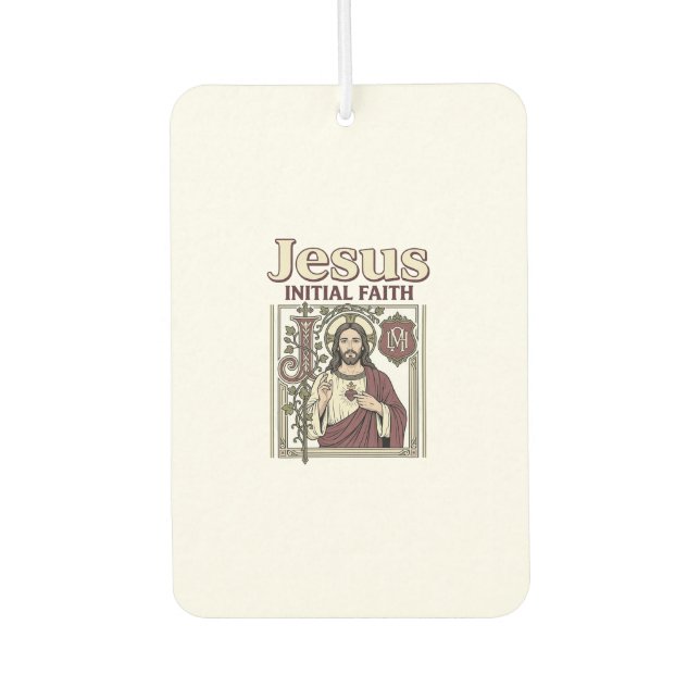 Jesus-Monogramm Anfangsbuchstabe Glaube Jesus-Mono Autolufterfrischer (Vorderseite)