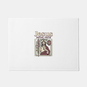 Jesus-Monogramm Anfangsbuchstabe Glaube Jesus-Mono Fußmatte
