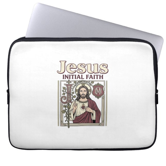 Jesus-Monogramm Anfangsbuchstabe Glaube Jesus-Mono Laptopschutzhülle (Vorderseite)