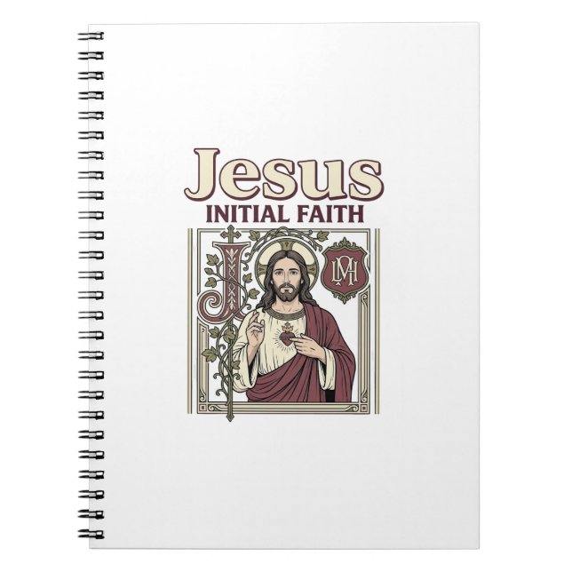Jesus-Monogramm Anfangsbuchstabe Glaube Jesus-Mono Notizblock (Vorderseite)
