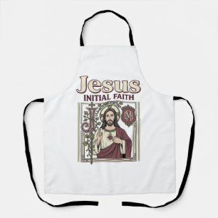 Jesus-Monogramm Anfangsbuchstabe Glaube Jesus-Mono Schürze