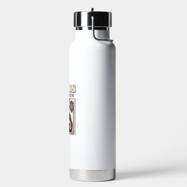 Jesus-Monogramm Anfangsbuchstabe Glaube Jesus-Mono Trinkflasche (Links)