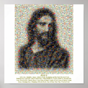 Jesus Mosaic Poster