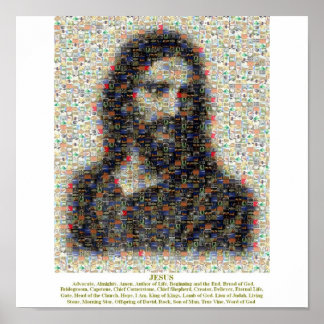Jesus Mosaic Poster