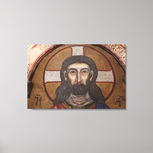 Jesus-Mosaik Leinwanddruck (Vorderseite)