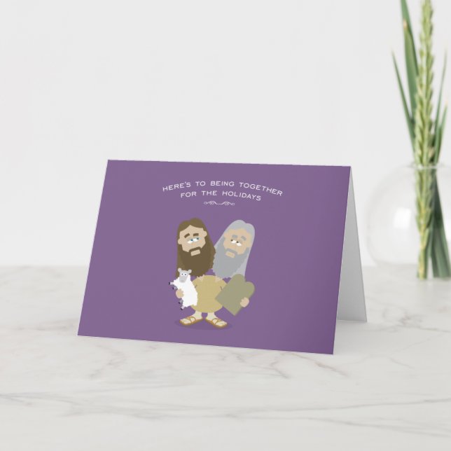 Jesus & Moses card Feiertagskarte (Vorderseite)
