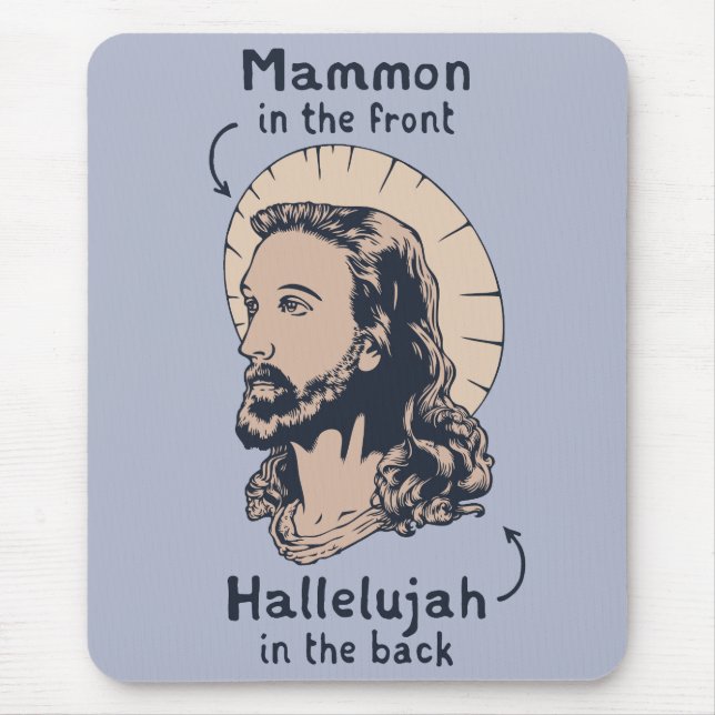 Jesus Mullet Mousepad (Vorne)