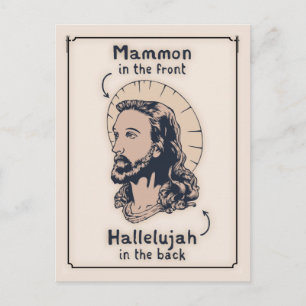 Jesus Mullet Postkarte