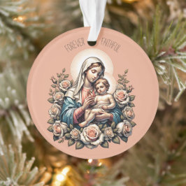 Jesus Mutter und Kind benutzerdefiniert Text relig Ornament