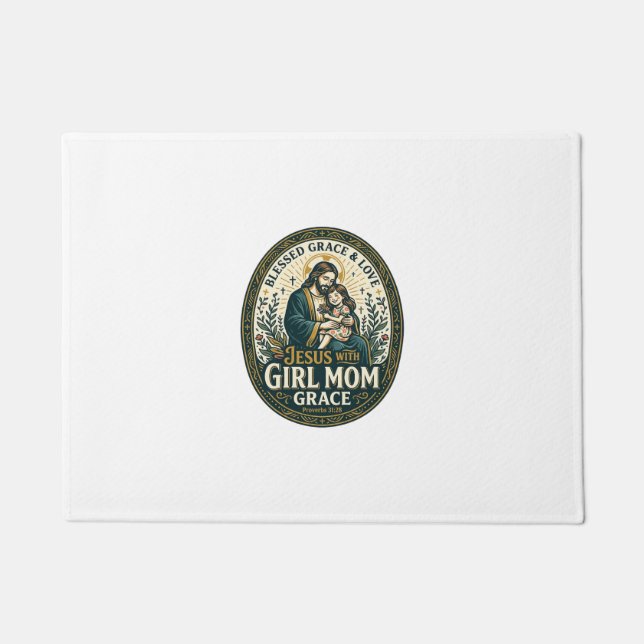 Jesus Mutterlichkeit Mikro-Identitäten-Shirt Glaub Fußmatte (Vorderseite)