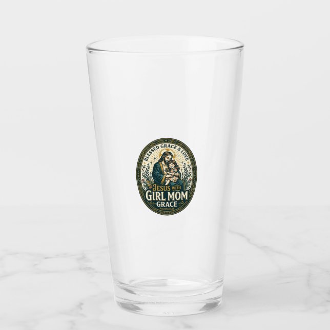 Jesus Mutterlichkeit Mikro-Identitäten-Shirt Glaub Glas (Vorderseite)