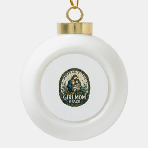 Jesus Mutterlichkeit Mikro-Identitäten-Shirt Glaub Keramik Kugel-Ornament