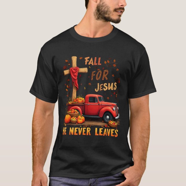 Jesus My Favourite Season Fall Christian Thanksgiv T-Shirt (Vorderseite)