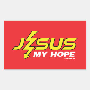 Jesus my Hope Rechteckiger Aufkleber
