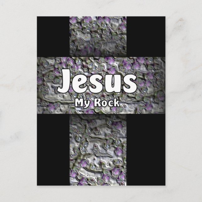 Jesus My Rock Postkarte (Vorderseite)