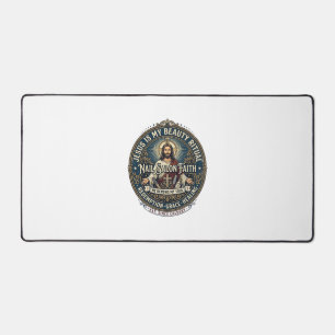 Jesus Nagel Tech Nagel Künstler T-Shirt Inspiriere Schreibtischunterlage