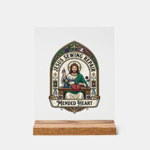 Jesus Nähreparatur Herz Jesu Nähreparatur Acrylschild