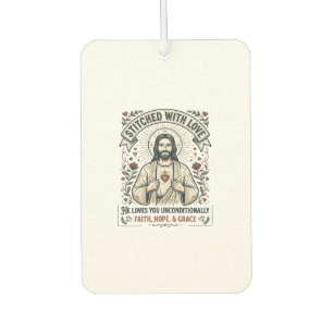 Jesus näht Quilt-Shirt Christliches Grafik_1 Autolufterfrischer