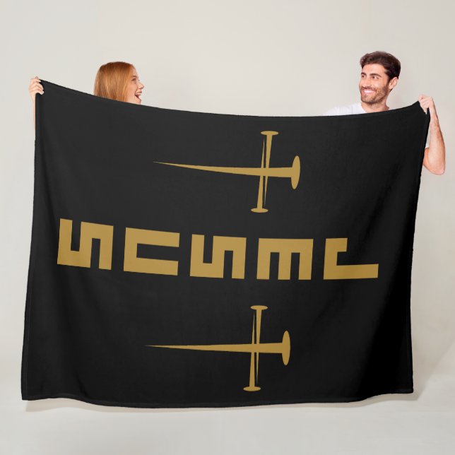 JESUS Nail Cross Christliches Vertrauen für Gläubi Fleecedecke (Beispiel)