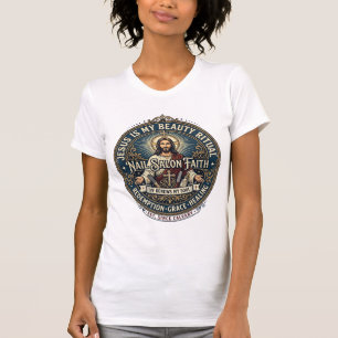 Jesus Nail Tech Nageldesigner T-Shirt Inspirierend