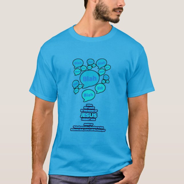 Jesus Name (Aqua Blue) - T - Shirt der Männer (Vorderseite)