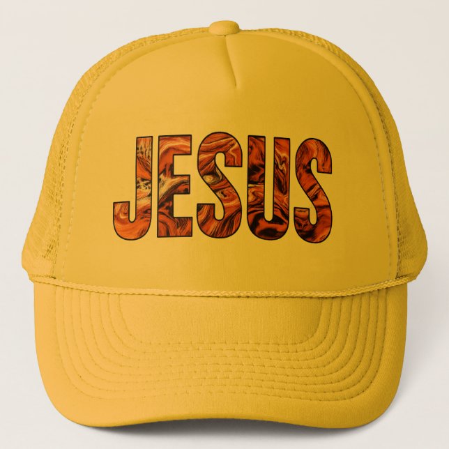 Jesus-Name auf einer Mütze (Vorderseite)