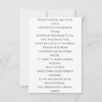 Jesus Name Heilige Karte | Latein Vater Unser
