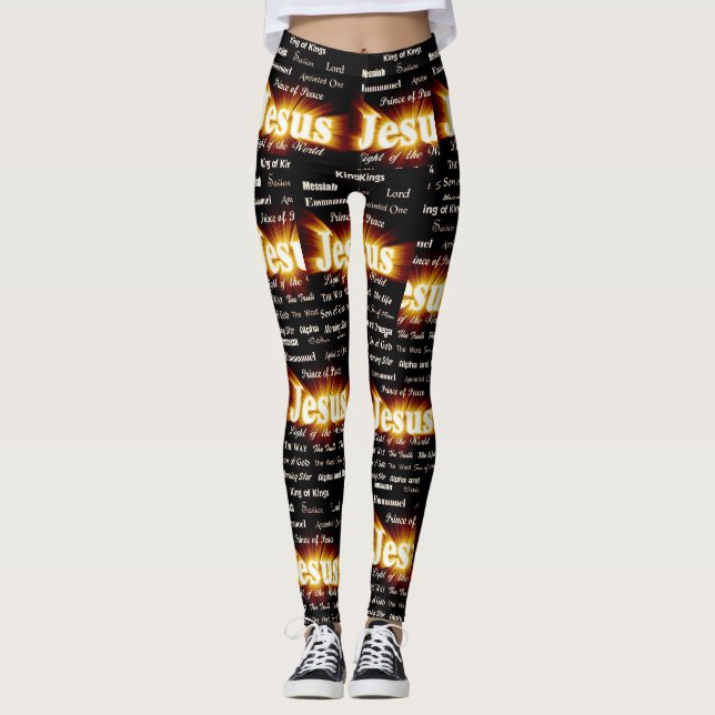 Jesus - Namen der Leggings (Vorderseite)