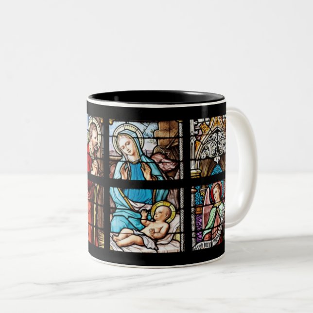 Jesus Nativity Zweifarbige Tasse (VorderseiteRechts)