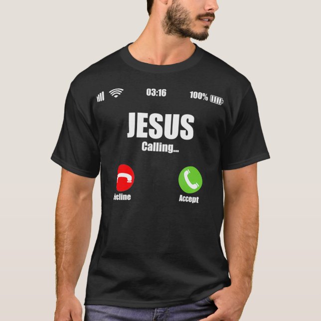 Jesus nennt Christliches Kreuz Moderne Glauben T-Shirt (Vorderseite)