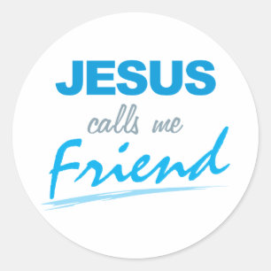 Jesus nennt mich Freund Runder Aufkleber
