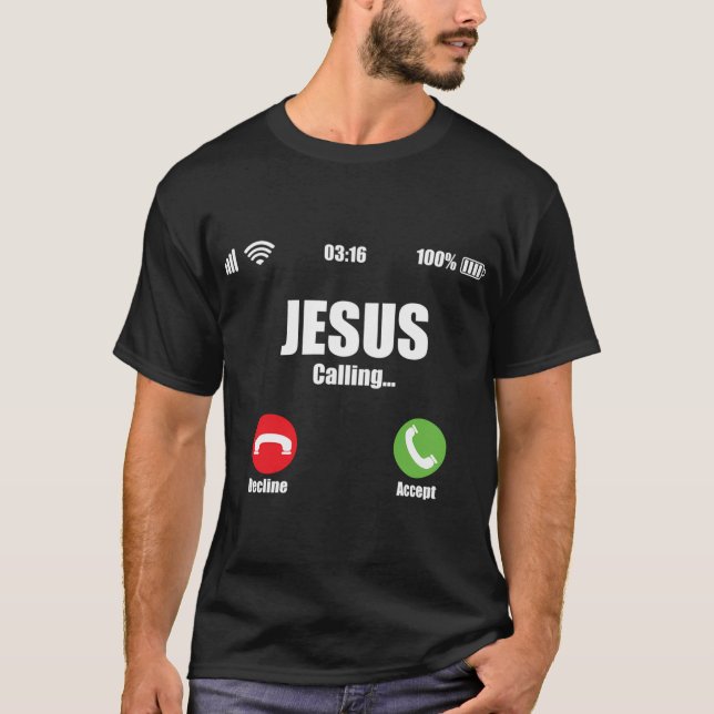 Jesus nennt Shirt Christlich Cross Modern Beli (Vorderseite)