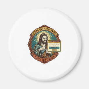 Jesus nervige Cookie-Popup Internetbrowser akzepti Magnet