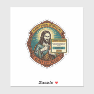 Jesus nervige Cookies akzeptieren Pop-up Internetb Aufkleber