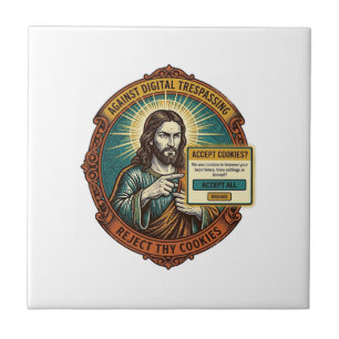 Jesus nervige Cookies akzeptieren Pop-up Internetb Fliese