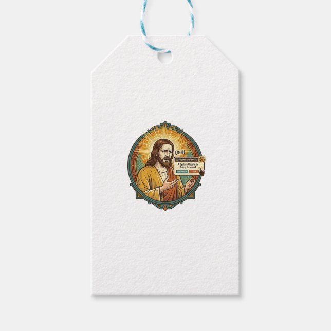Jesus nervige Software-Update-Popup-Bürohumor Geschenkanhänger (Vorderseite)