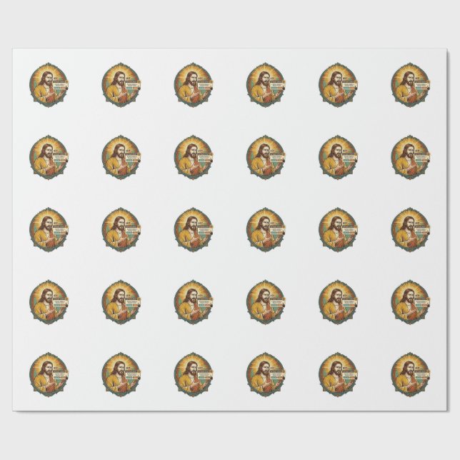 Jesus nervige Software-Update-Popup-Bürohumor Geschenkpapier (Flach)