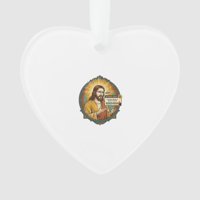 Jesus nervige Software-Update-Popup-Bürohumor Ornament (Vorderseite)