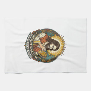 Jesus nerviger Aufkleber Papier Rückstand Shop  Geschirrtuch