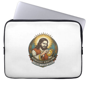 Jesus nerviger Aufkleber Papier Rückstand Shop Laptopschutzhülle