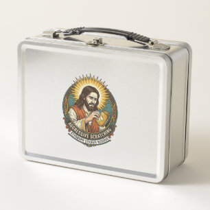 Jesus nerviger Aufkleber Papier Rückstand Shop  Metall Brotdose