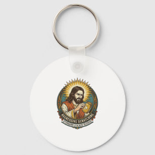 Jesus nerviger Aufkleber Papier Rückstand Shop Schlüsselanhänger