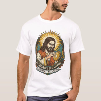 Jesus nerviger Aufkleber Papier Rückstand Shop  T-Shirt