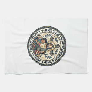 Jesus Neurodivergente Ermutigung T-Shirt Inspirier Geschirrtuch