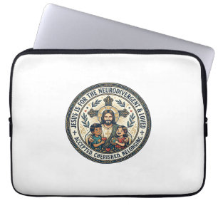 Jesus Neurodivergente Ermutigung T-Shirt Inspirier Laptopschutzhülle