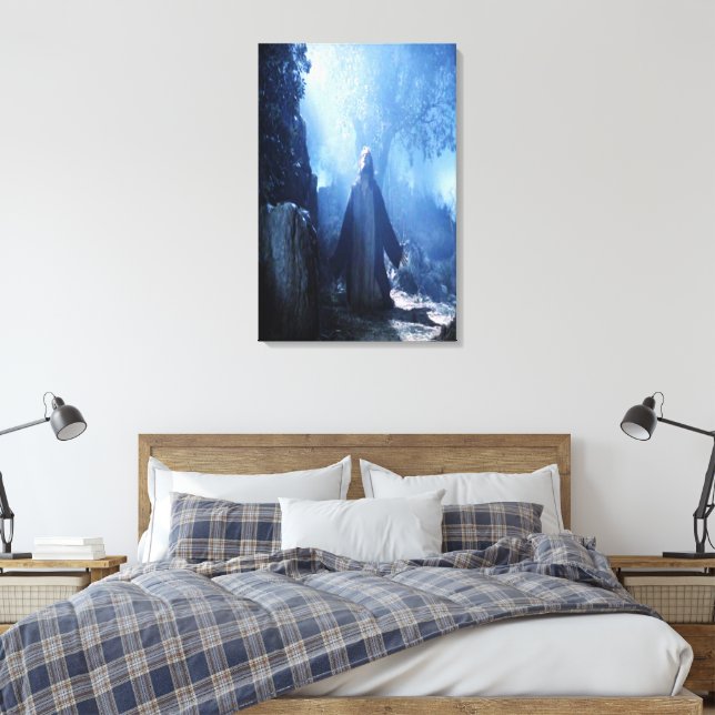 Jesus Night Wrapped Canvas Leinwanddruck (Insitu (Schlafzimmer))