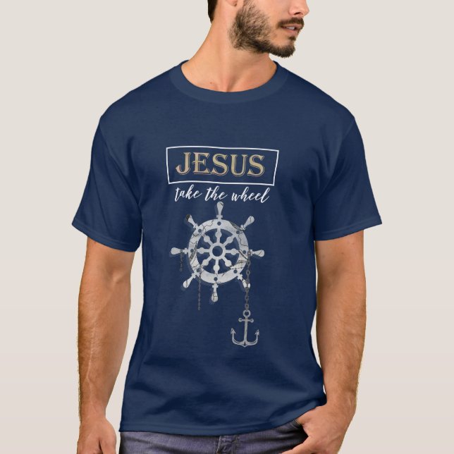 Jesus nimmt das Rad T-Shirt (Vorderseite)