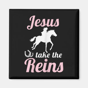Jesus nimmt die Reins Christlichen Glaube Sed Reli Magnet
