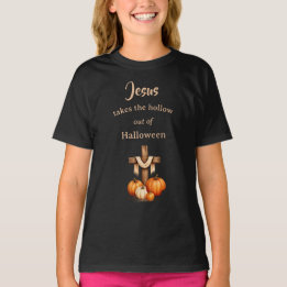 Jesus nimmt Halloween für Kinder das Hohl heraus T-Shirt