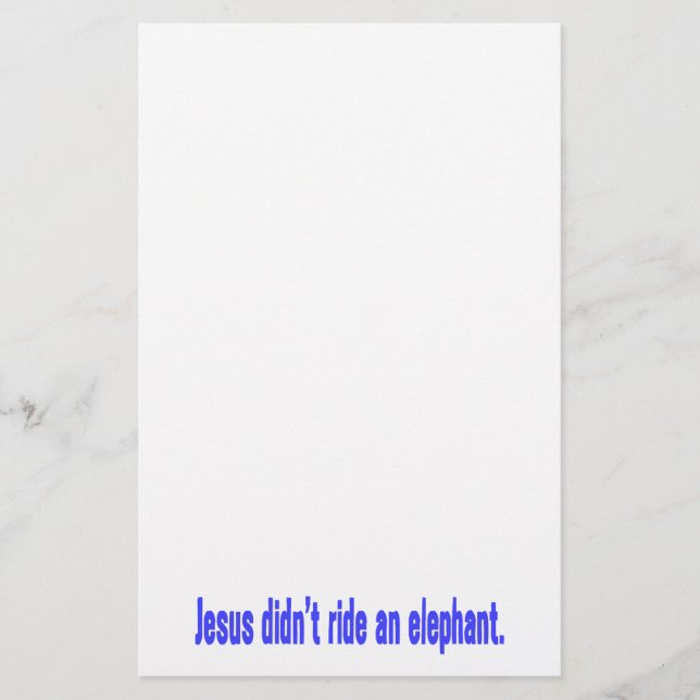 Jesus No Ride Elephant Bumper (Vorderseite)
